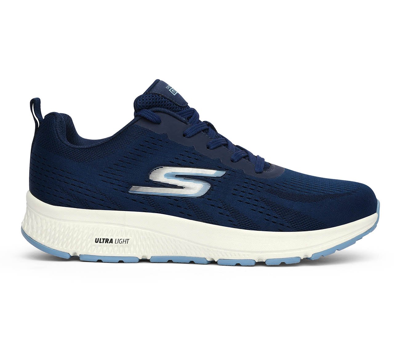 GO RUN CONSISTENT, NAVY/BLUE Footwear Lateral View
