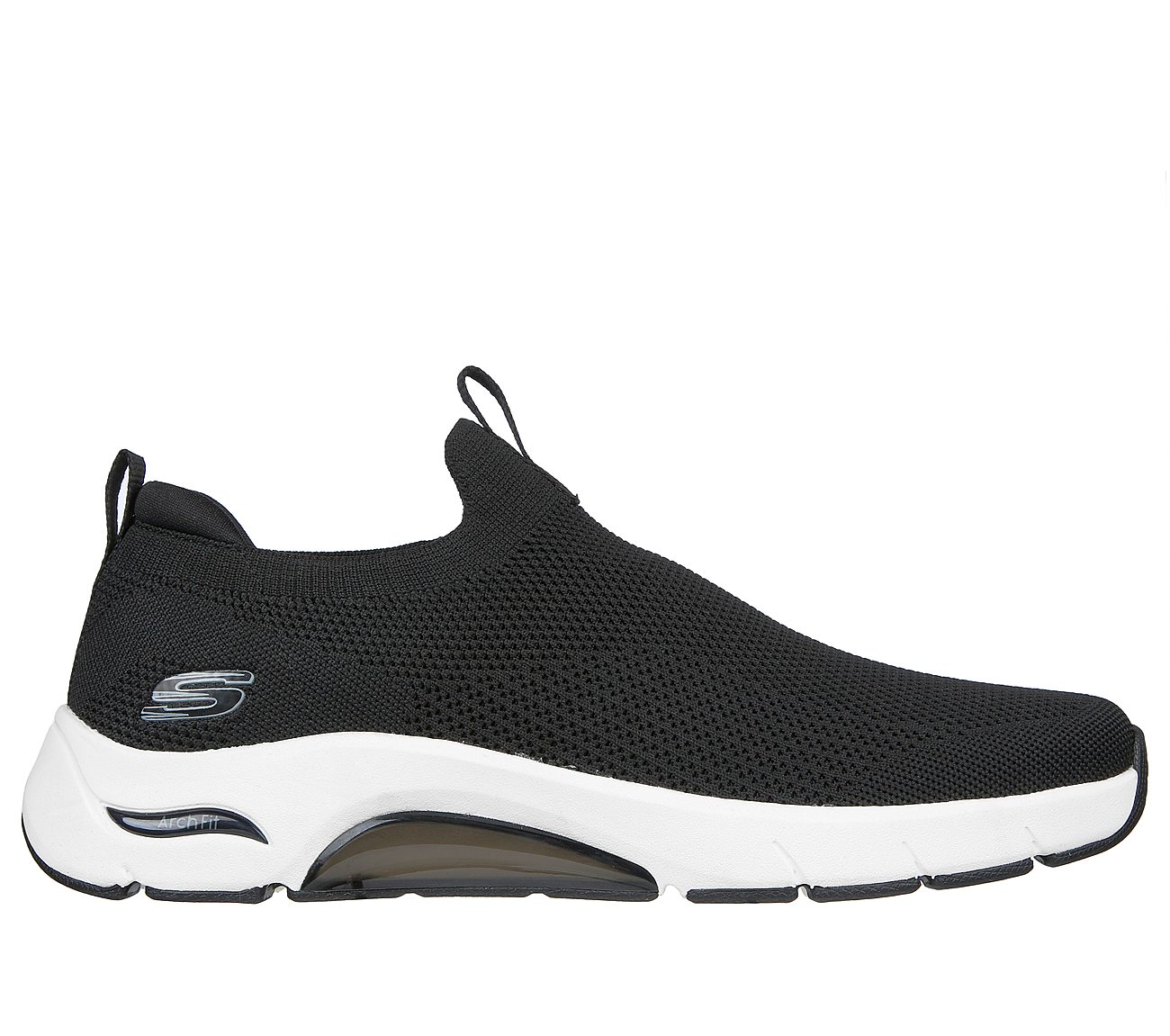 SKECH-AIR ARCH FIT, BLACK/WHITE Footwear Lateral View