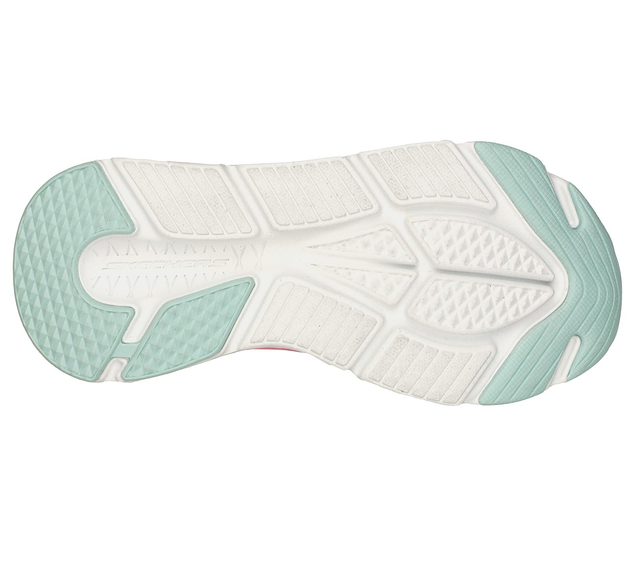 MAX CUSHIONING SANDAL - OBVI, WHITE/MULTI Footwear Bottom View