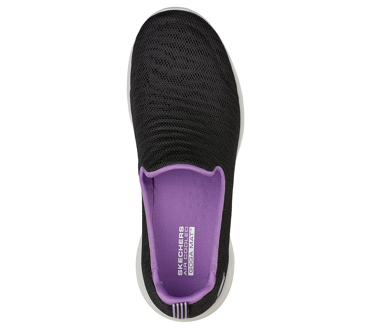 GO WALK JOY-TRULY INSPIRED, BLACK/LAVENDER Footwear Top View