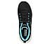 GO WALK FLEX - STRIKING LOOK, BLACK/AQUA