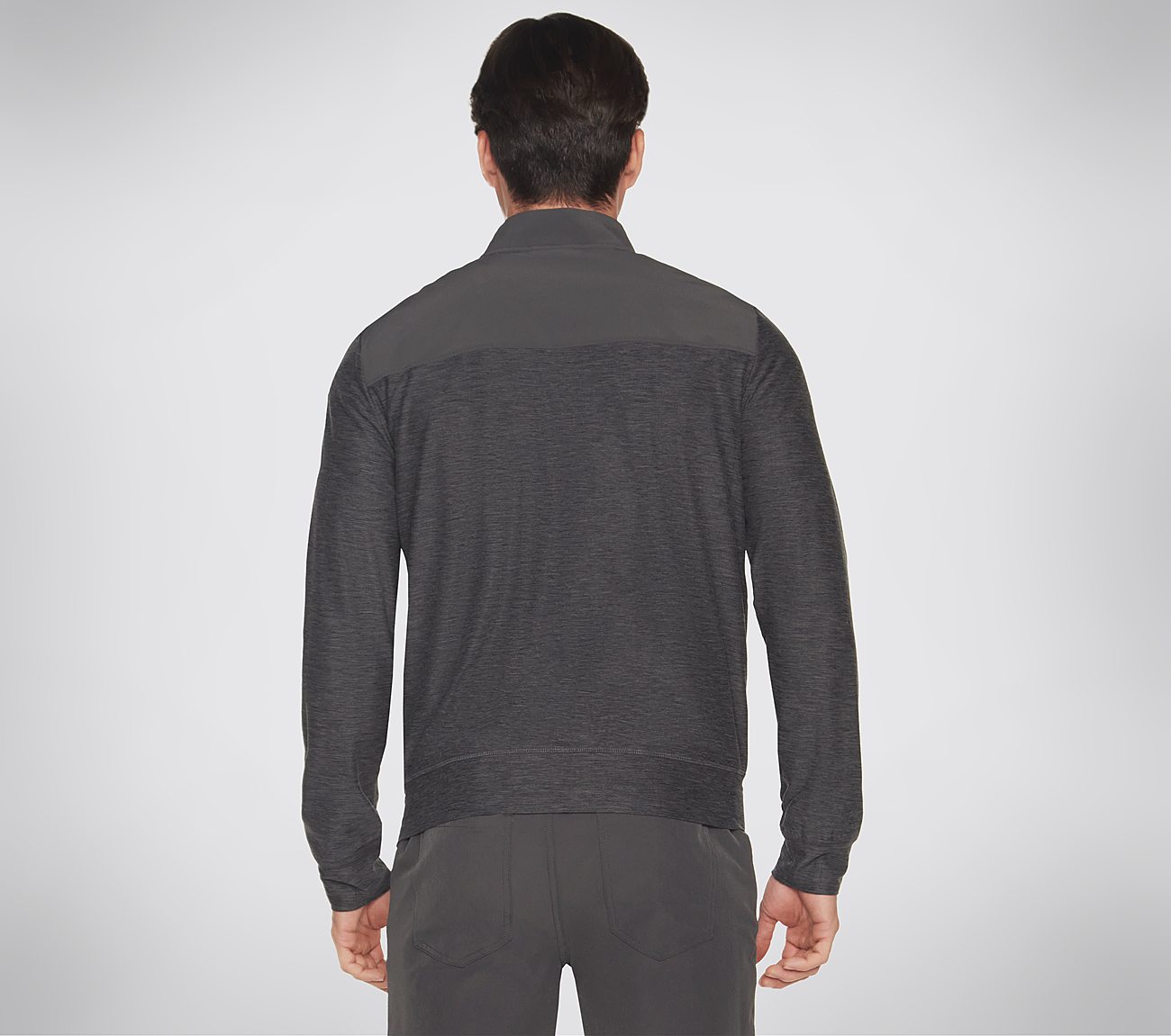 THE HOODLESS HOODIE ULTRA GO, BLACK/CHARCOAL Apparel Top View