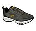 SKECHERS STREET FLEX-ELIMINAT, OLIVE/BLACK Footwear Lateral View