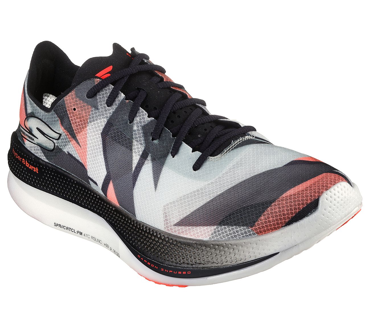 GO RUN SPEED FREEK, BLACK/RED Footwear Lateral View