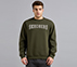 FRONT LINEAR BRANDING SWEATSHIRT, BROWN/SAGE