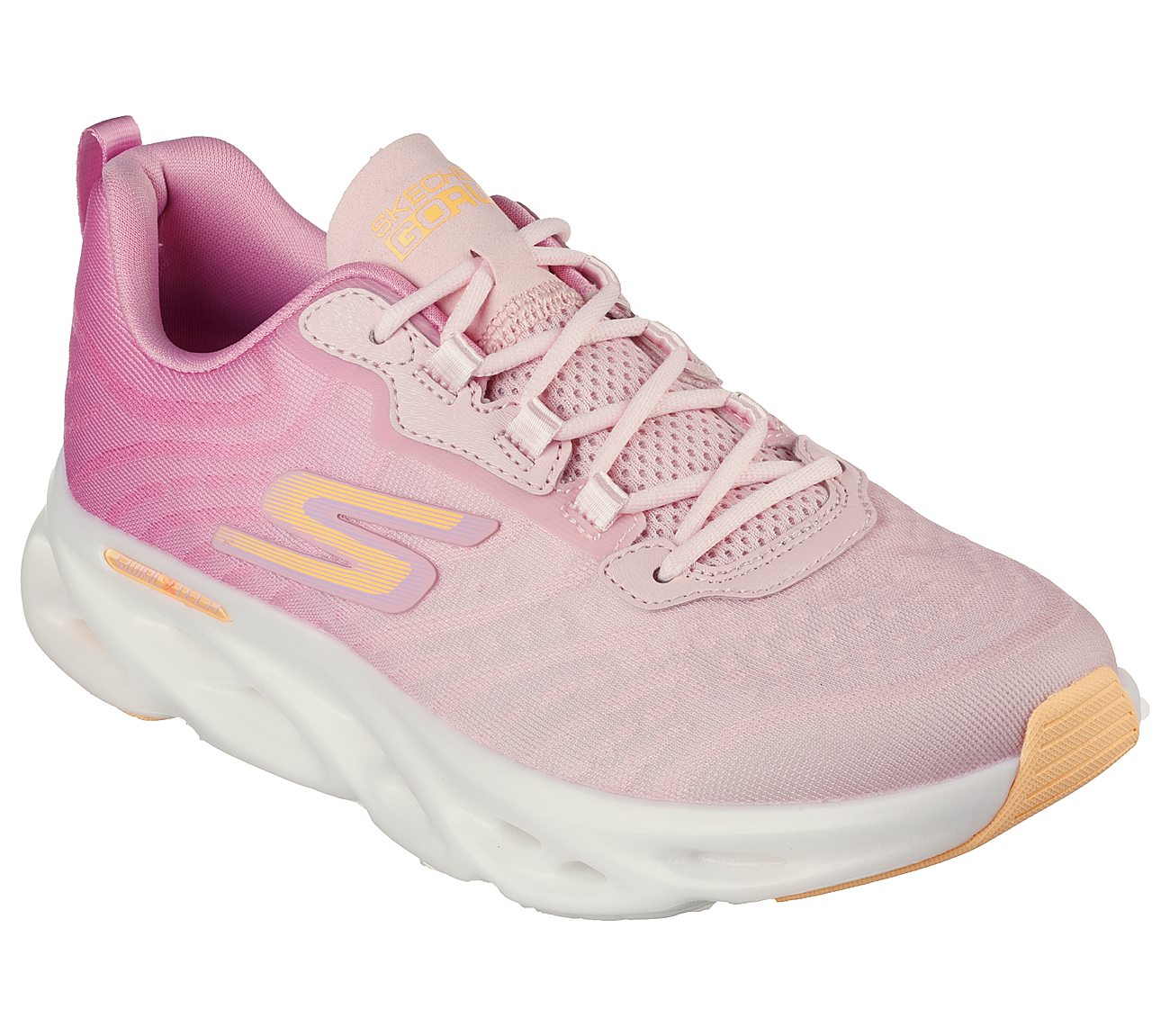 GO RUN SWIRL TECH SPEED, PINK/ORANGE Footwear Right View