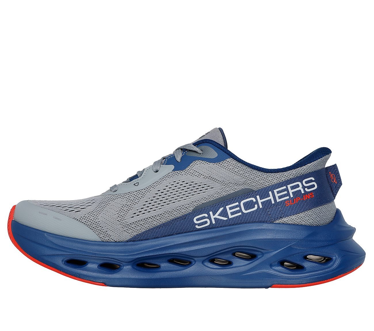 MAX CUSHIONING GLIDE-STEP - A, GREY/NAVY Footwear Left View