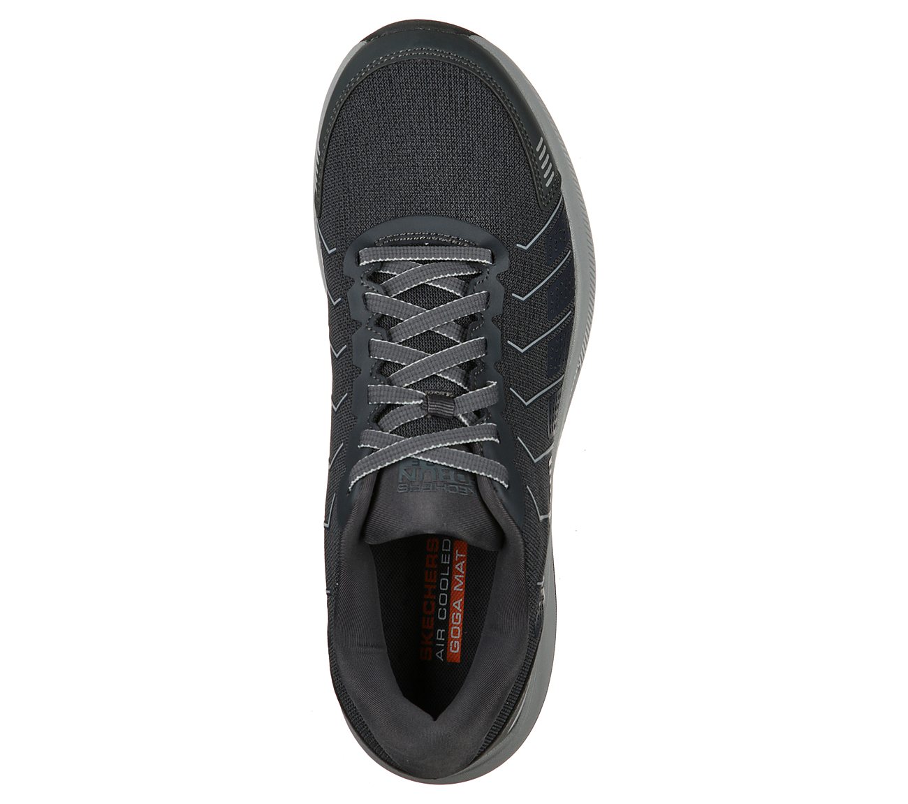 GO RUN PULSE-ALANINE, CHARCOAL/NAVY Footwear Top View