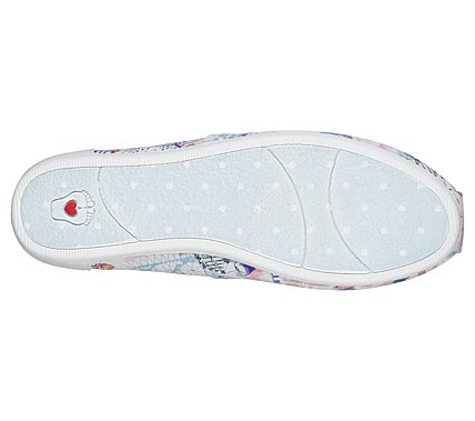 BOBS PLUSH - L A DOG, WHITE/MULTI Footwear Bottom View