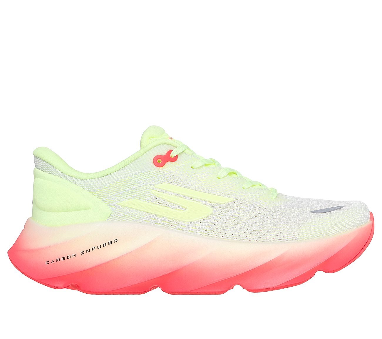 SKECHERS AERO BURST, WHITE YELLOW Footwear Lateral View