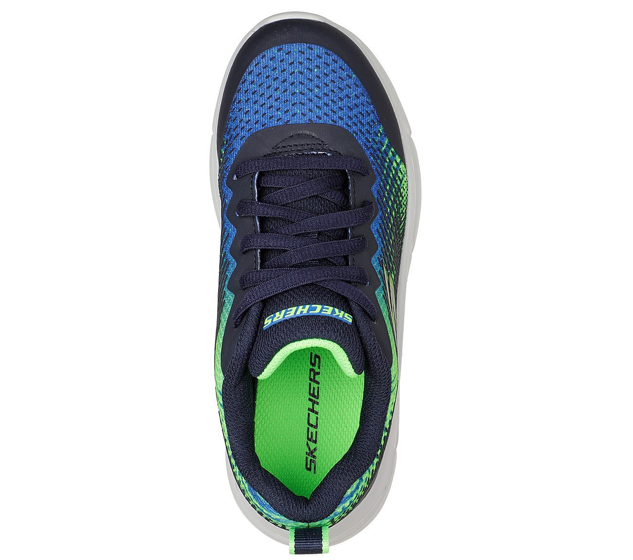 GO RUN 650, NAVY/LIME Footwear Top View