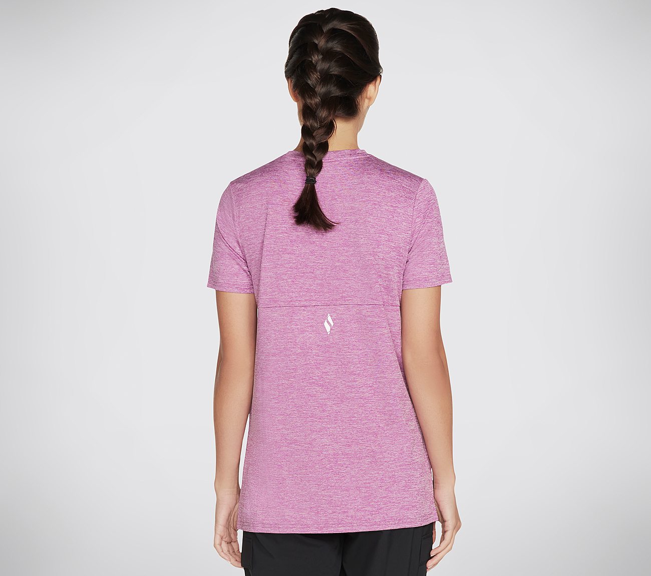 DIAMOND BLISSFUL TEE, PURPLE/HOT PINK Apparel Top View