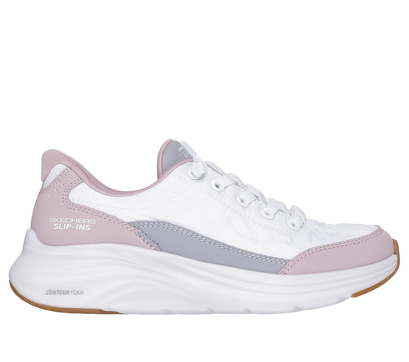 CONTOUR FOAM, WHITE/LAVENDER Footwear Lateral View