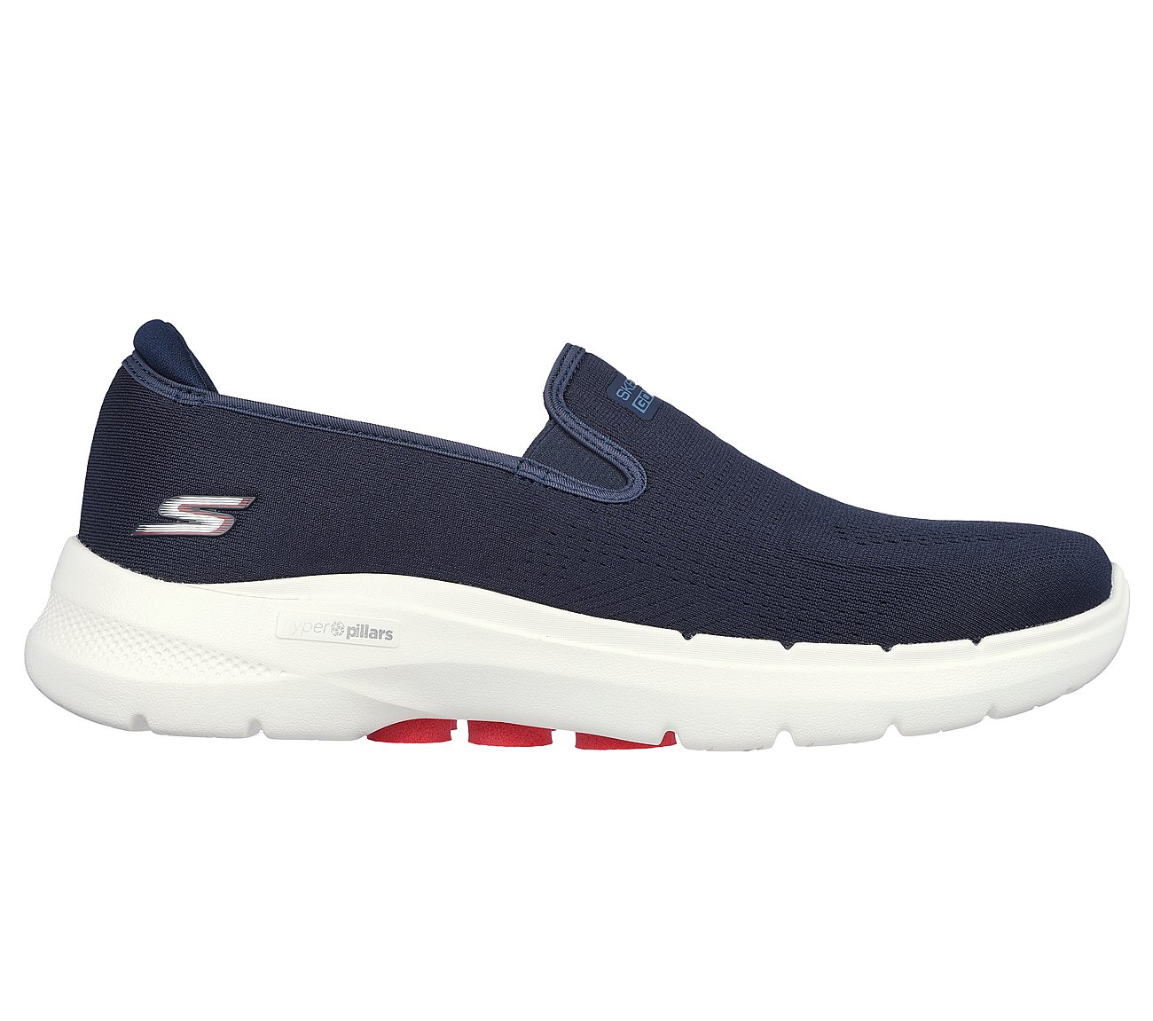 GO WALK 6, NAVY/RED Footwear Right View