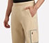 BONDED SIDE POCKET PANTS, NATURAL/BLUE