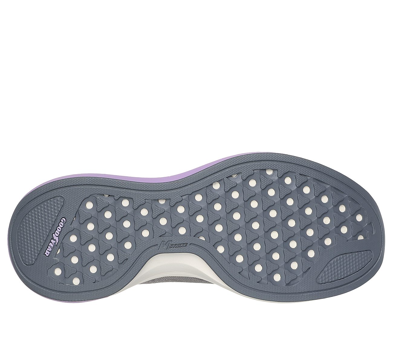 GO RUN PULSE 2.0 - BOUNDLESS, GRAY/LAVENDER Footwear Bottom View