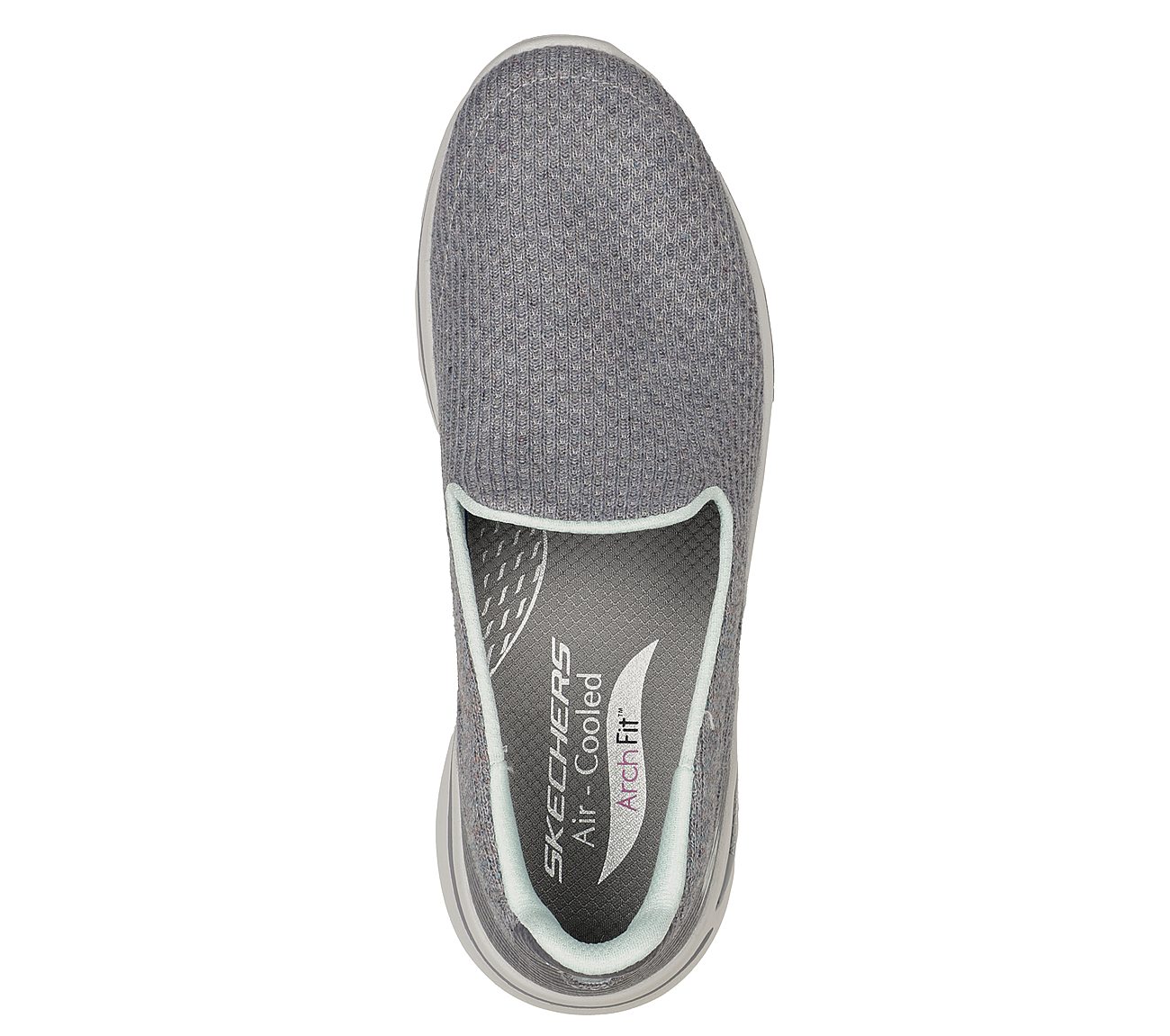 GO WALK ARCH FIT - OUR EARTH, GREY/AQUA Footwear Top View