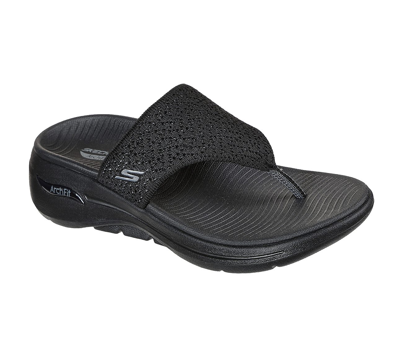 GO WALK ARCH FIT SANDAL - WEE, BBLACK Footwear Lateral View