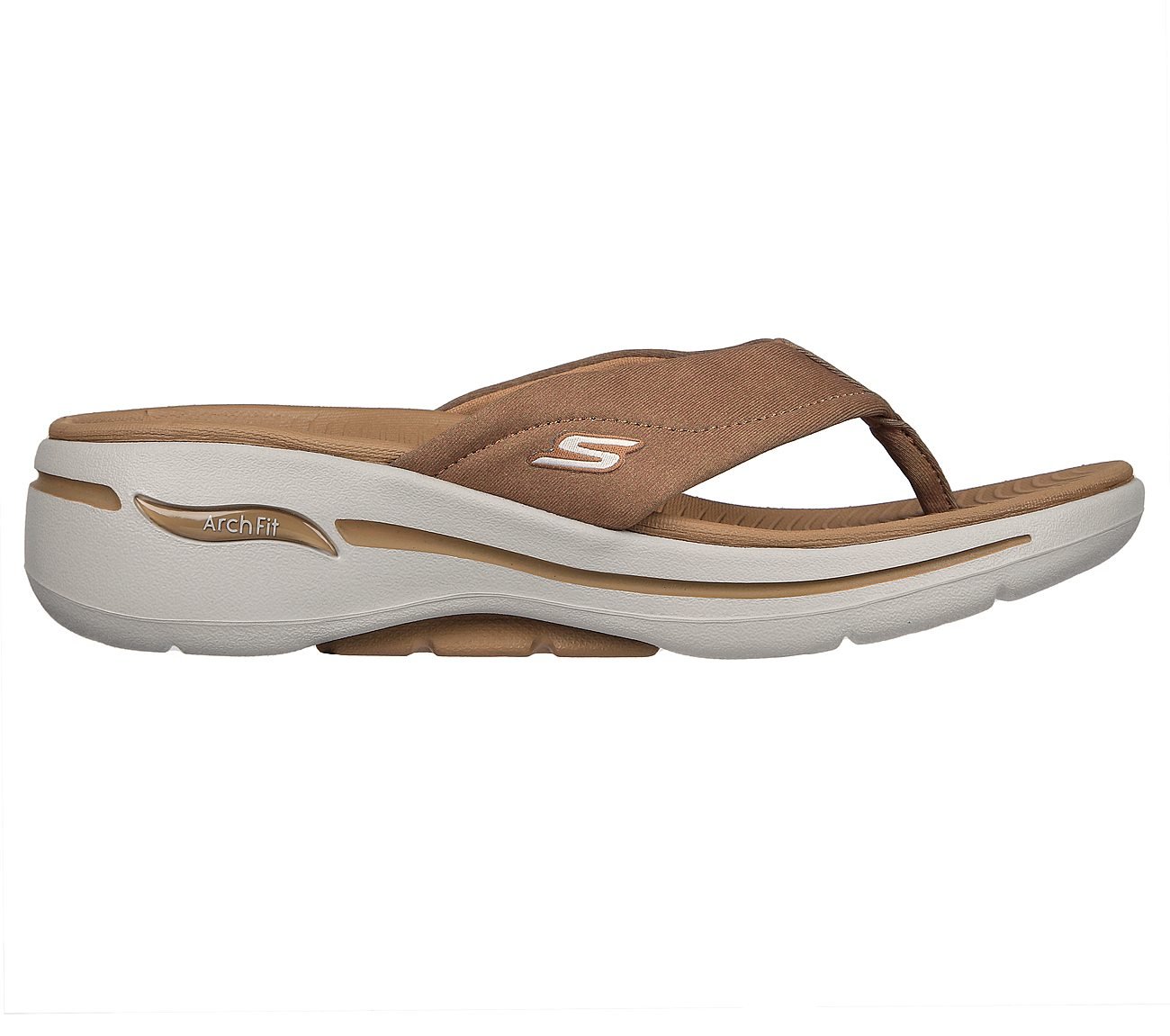 GO WALK ARCH FIT SANDAL - AST, TAN Footwear Right View