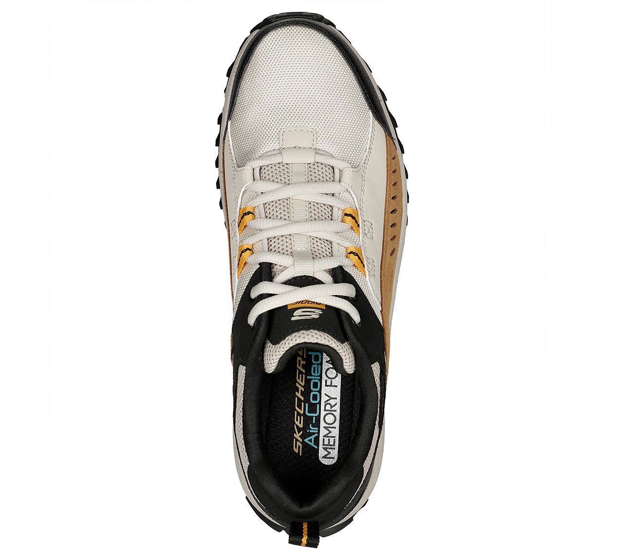 SKECHERS BIONIC TRAIL - ROAD, TAUPE/BLACK Footwear Top View