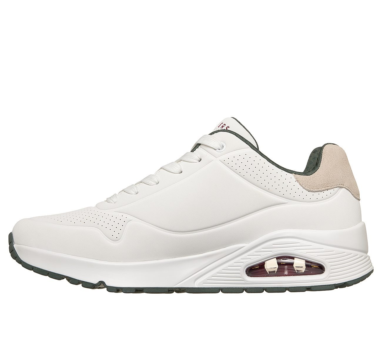 UNO - SUITED ON AIR, WHT/GREEN Footwear Left View