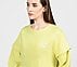 OASIS LAYERED SLEEVE SWEATSHIRT, MINT/YELLOW