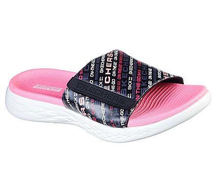 ON-THE-GO 600 - FAST LANE, BLACK/PINK Footwear Lateral View