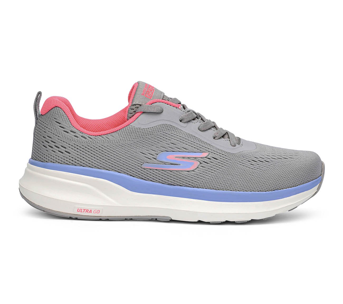 GO RUN RIDE 7, GREY Footwear Lateral View