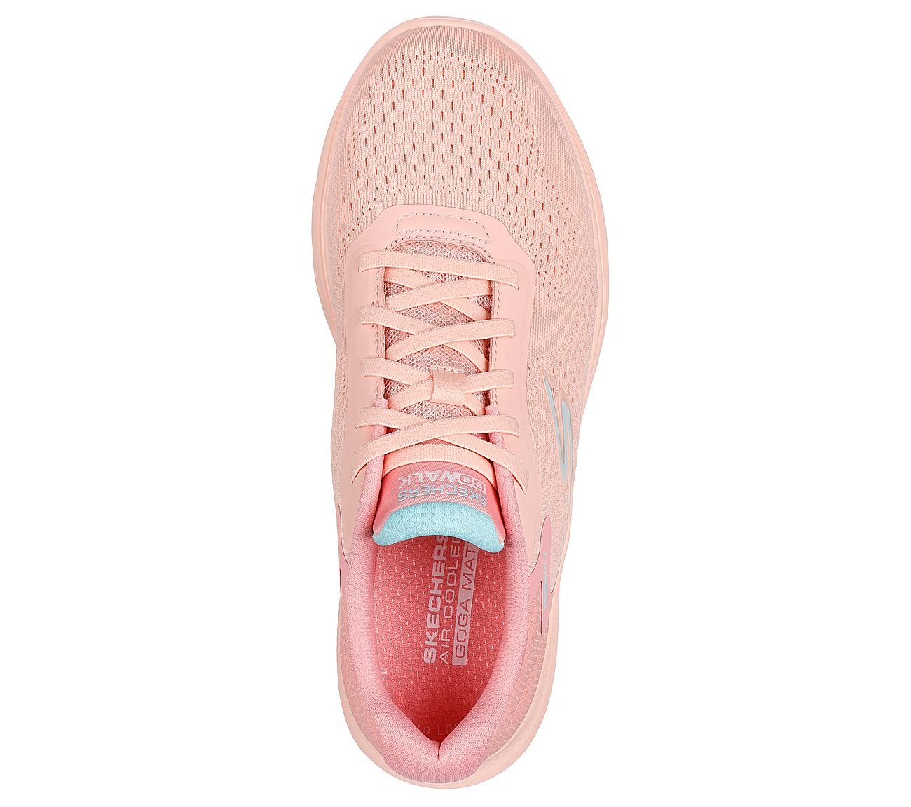 GO WALK 7 - COSMIC WAVES, PEACH Footwear Top View