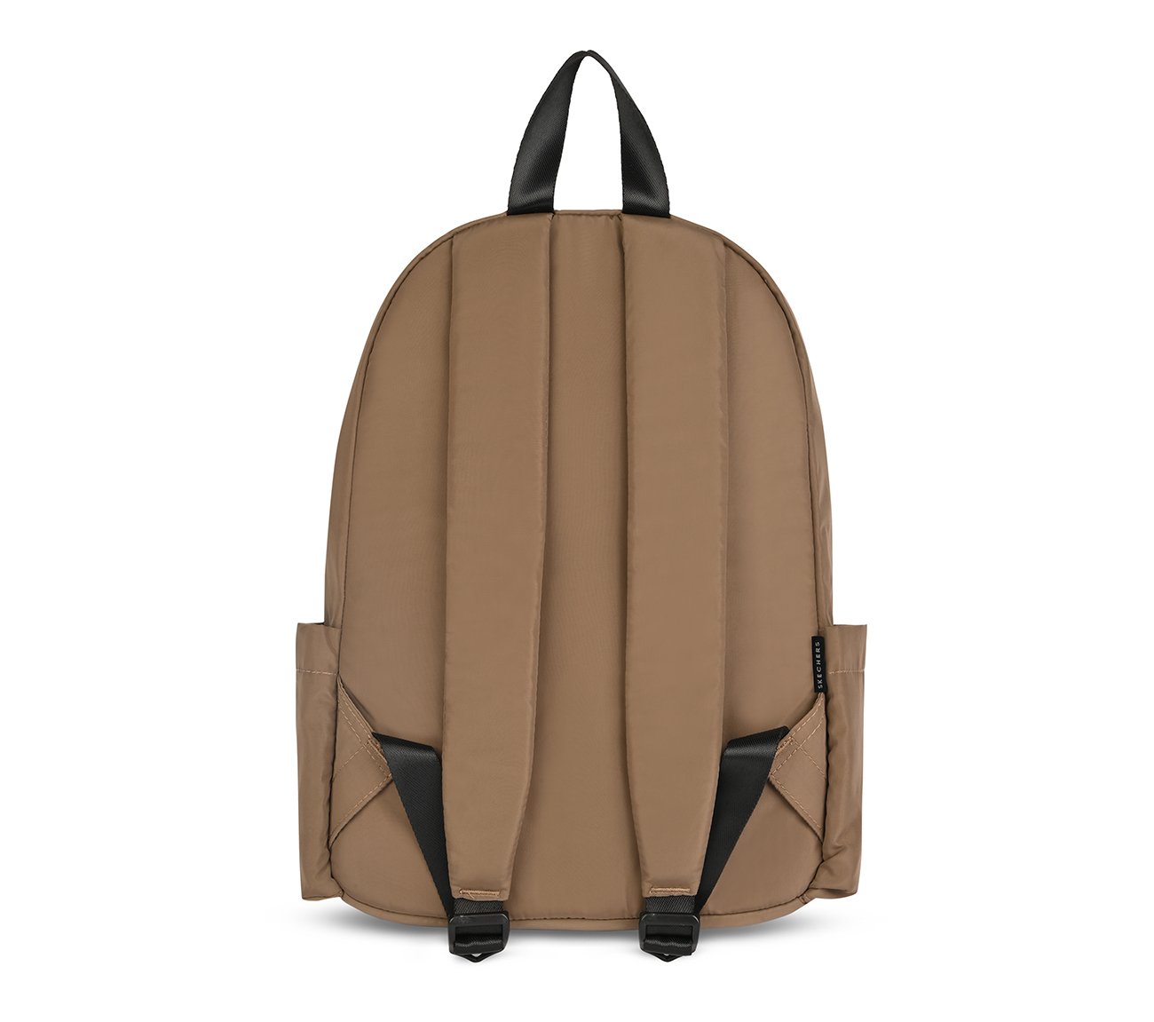 MICRO POLYESTER SINGLE COMPARTMENT & COIN POUCH BACKPACK, BROWN