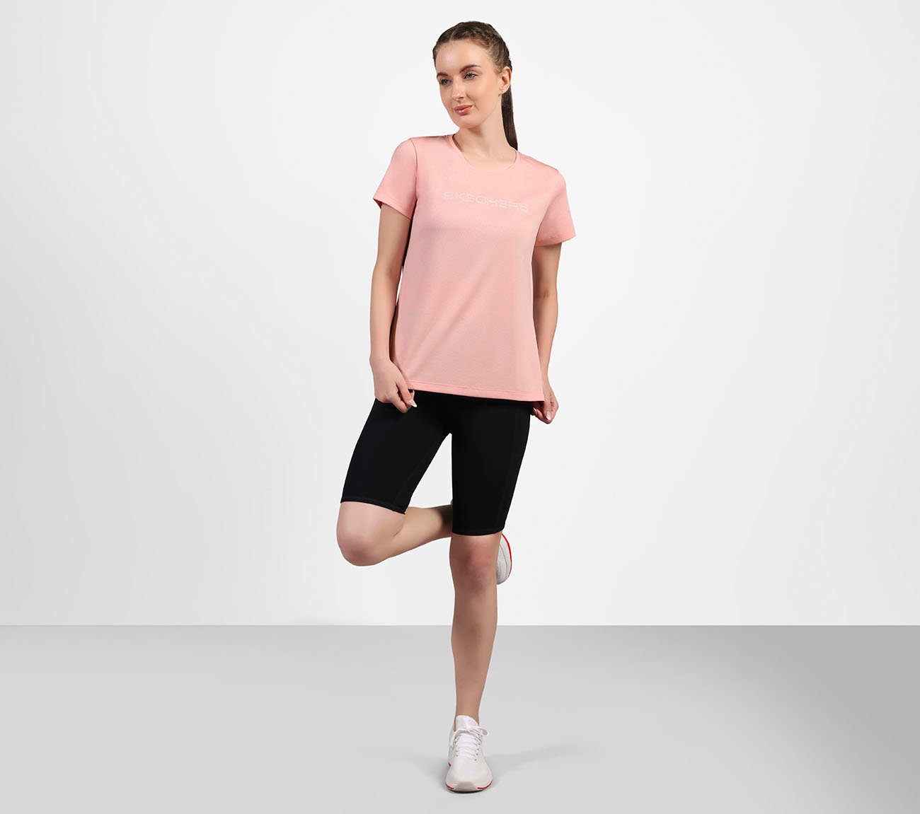 ROUND NECK BRANDED T SHIRT, BLACK/WHITE/GRY Apparels Right View