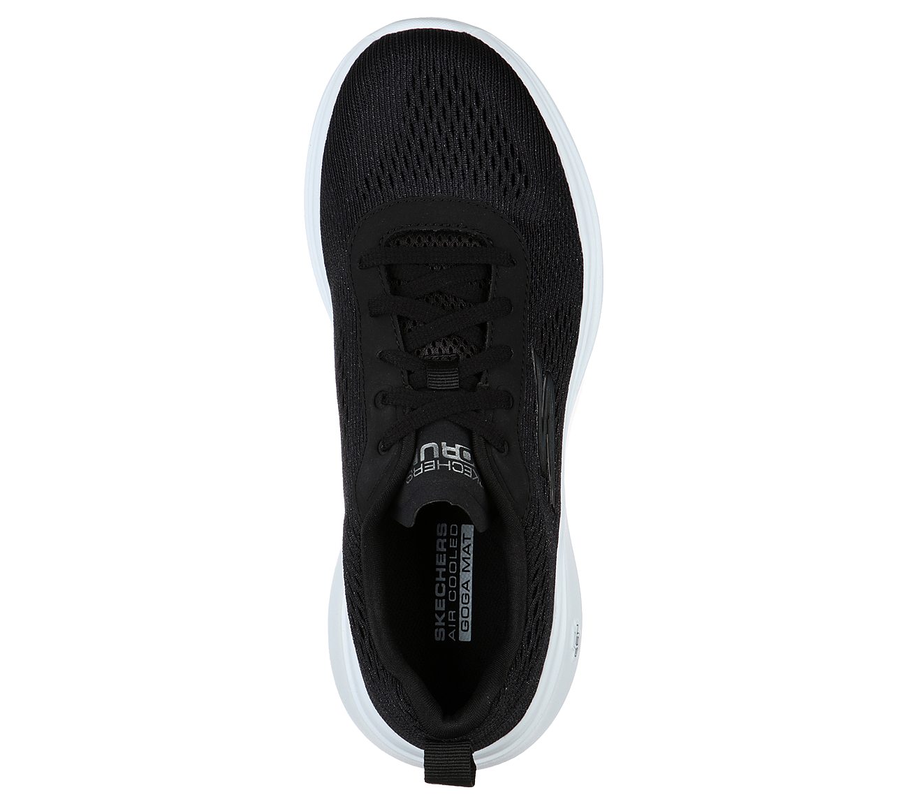 GO RUN FAST-FLOAT, BLACK/WHITE Footwear Top View