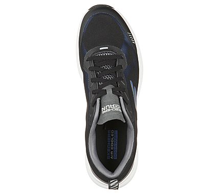 GO RUN PULSE-SHOCK WAVE, BLACK/BLUE Footwear Top View