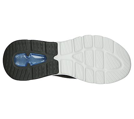 GO WALK AIR-AIRFLOW, BLACK/BLUE Footwear Bottom View