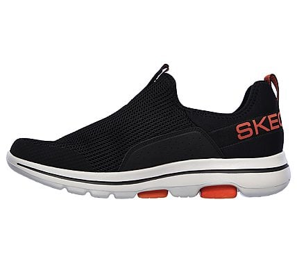 GO WALK 5 - DOWNDRAFT, BLACK/ORANGE Footwear Left View