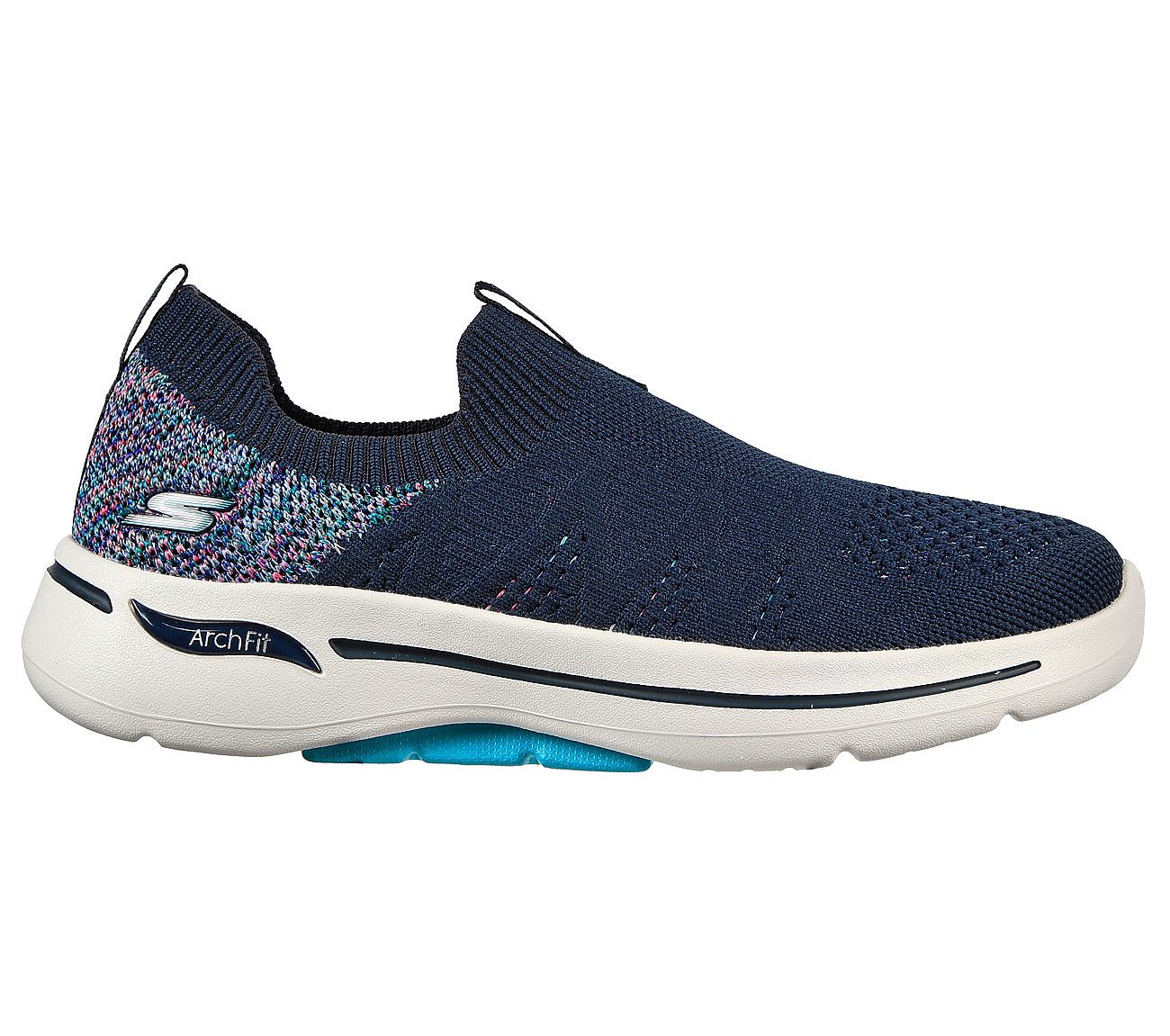 GO WALK ARCH FIT - FUN TIMES, NAVY/MULTI Footwear Right View