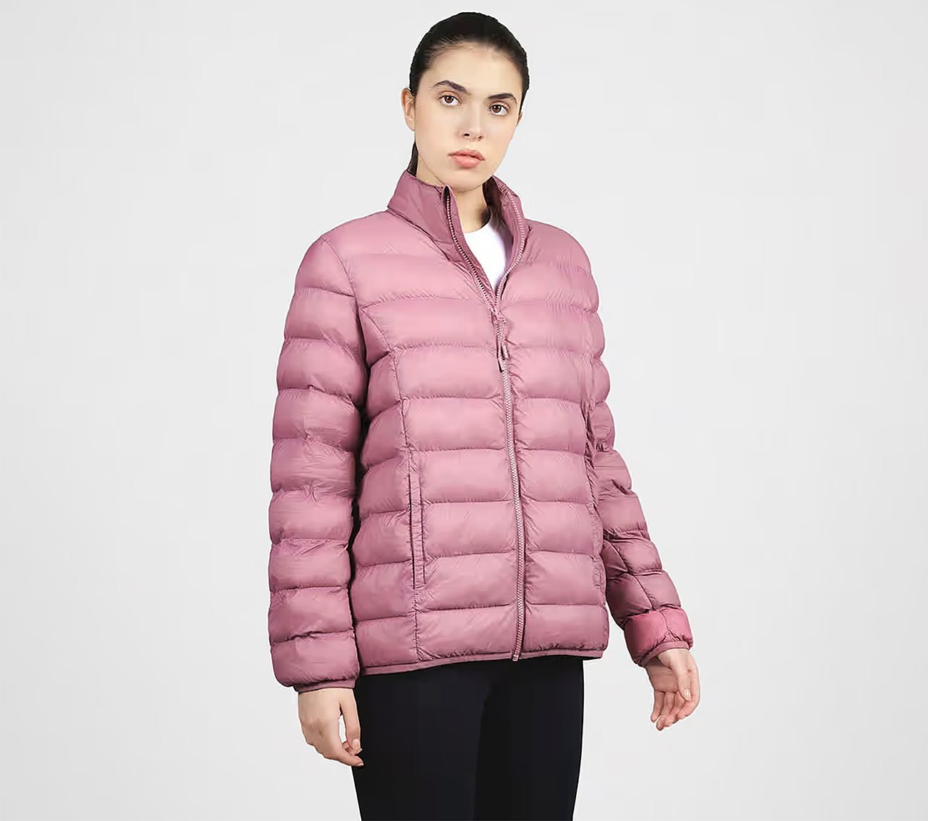 PUFFER FZ JACKET, PURPLE/YELL