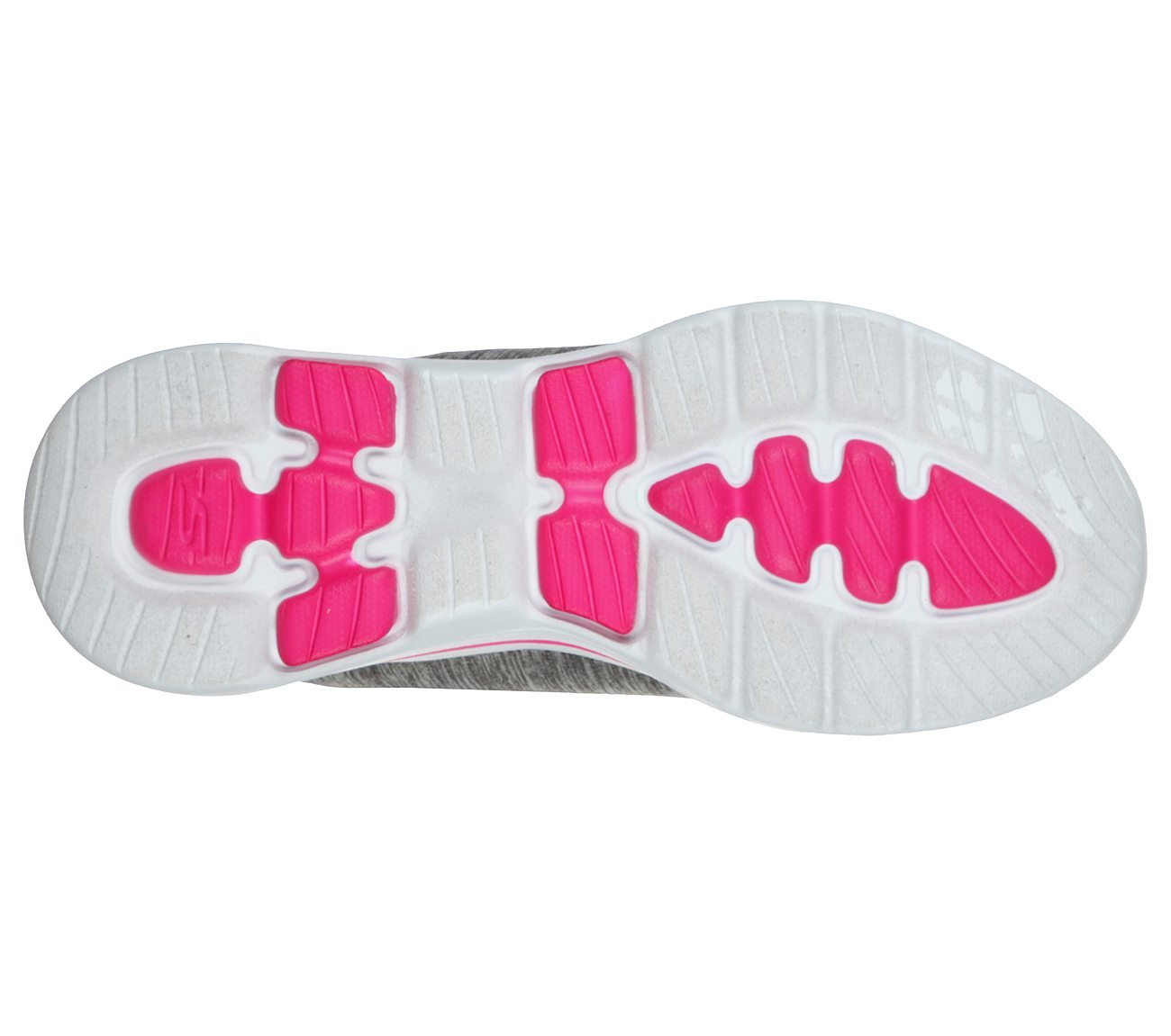 GO WALK 5-TRUE, GREY/PINK Footwear Bottom View