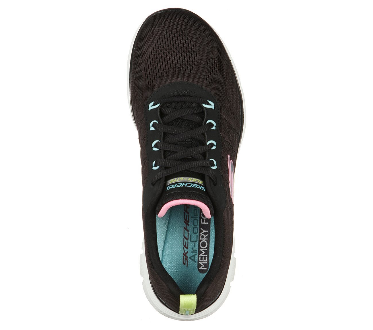 FLEX APPEAL 4.0-WALK WONDERFU, BLACK/MULTI Footwear Top View