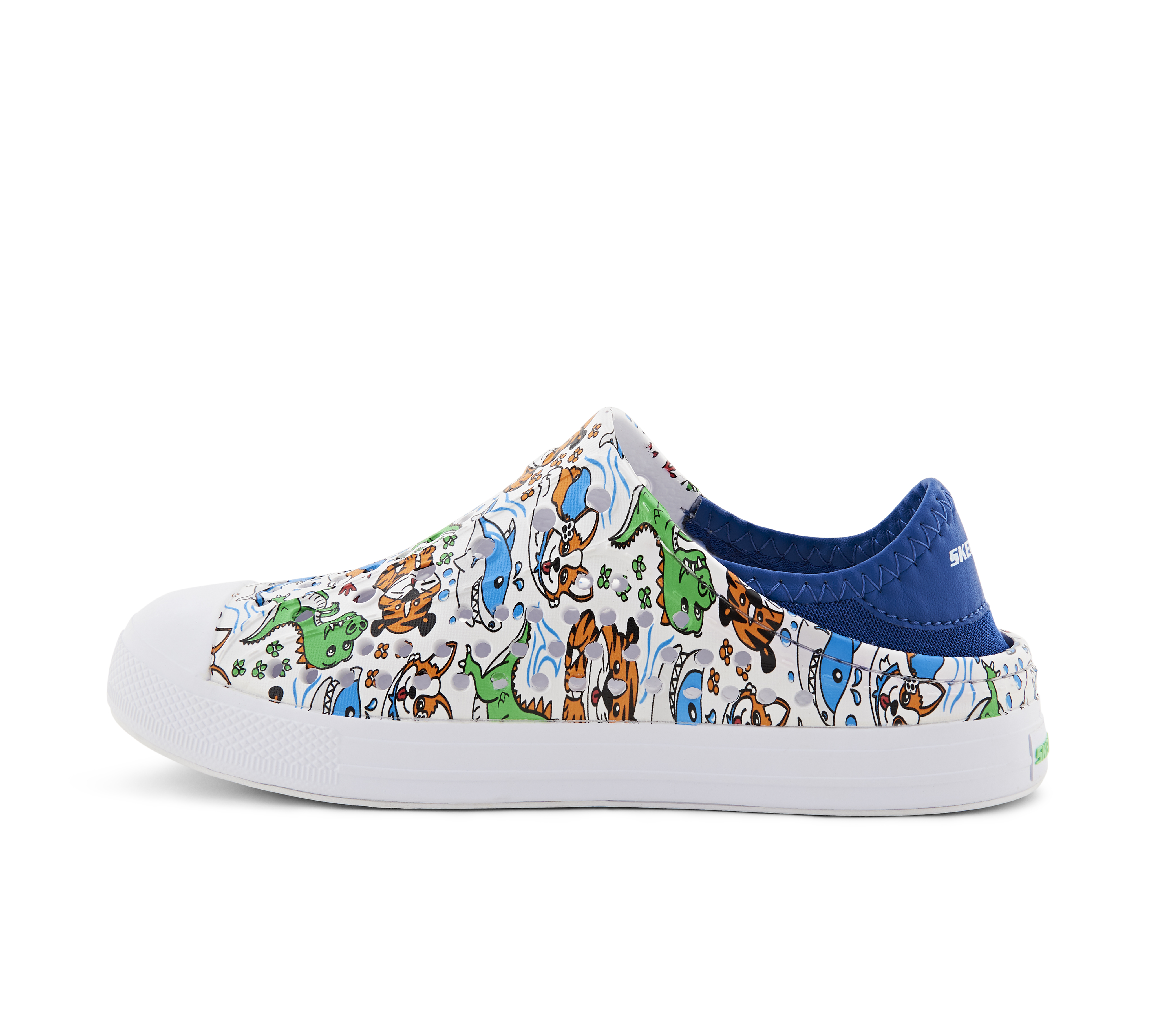 GUZMAN STEPS - CLAWS & PAWS, WHITE/MULTI Footwear Left View