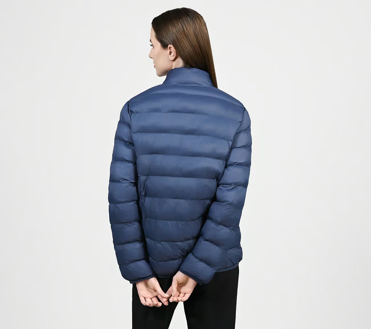 PUFFER FZ JACKET, PURPLE/BLUE Apparels Left View