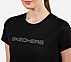 ROUND NECK BRANDED T SHIRT, BLACK