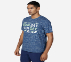 SUNDAY RUNDAY T-SHIRT, BLUE/WHITE Apparels Top View