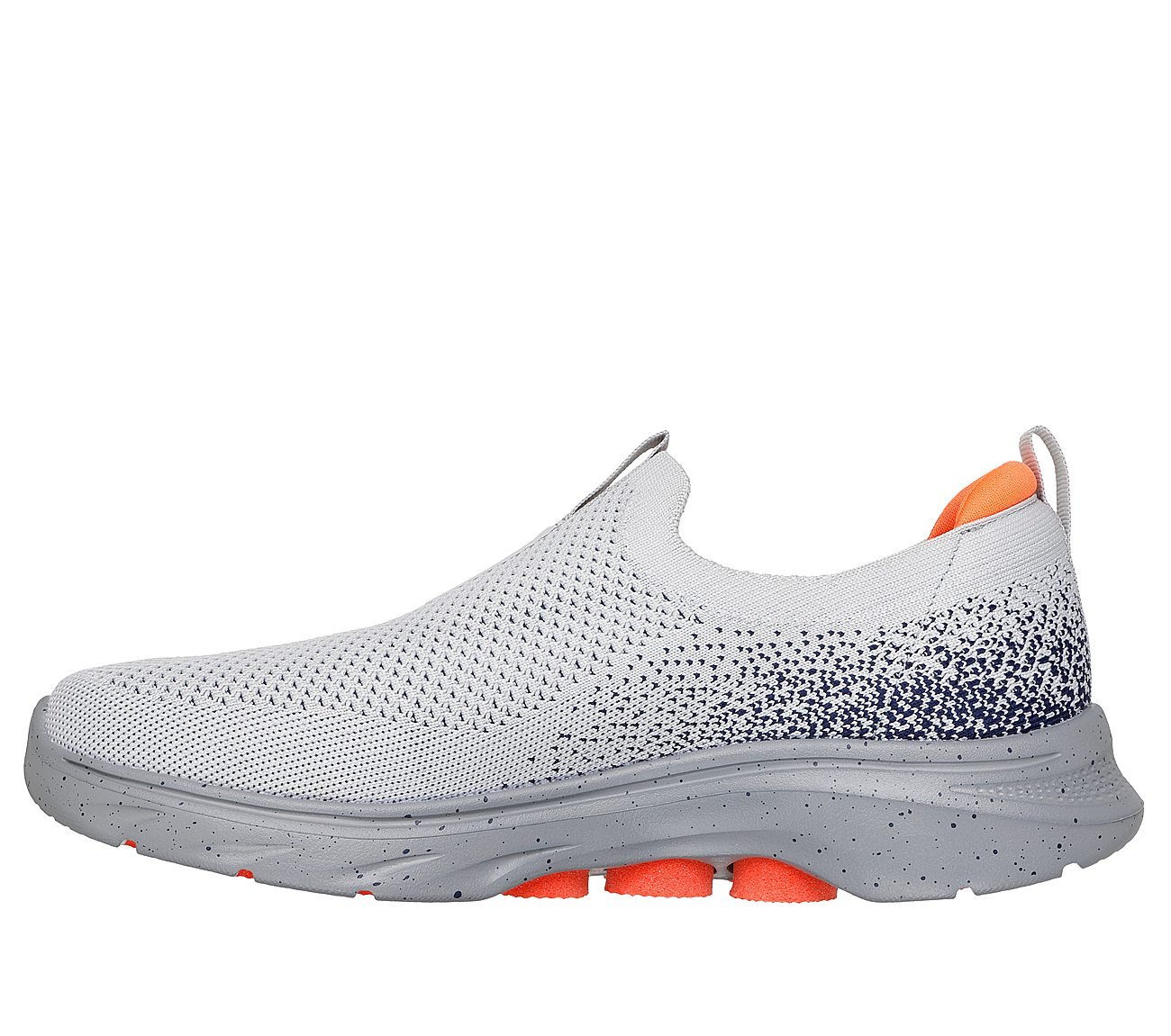 GO WALK 7, GREY/ORANGE Footwear Left View