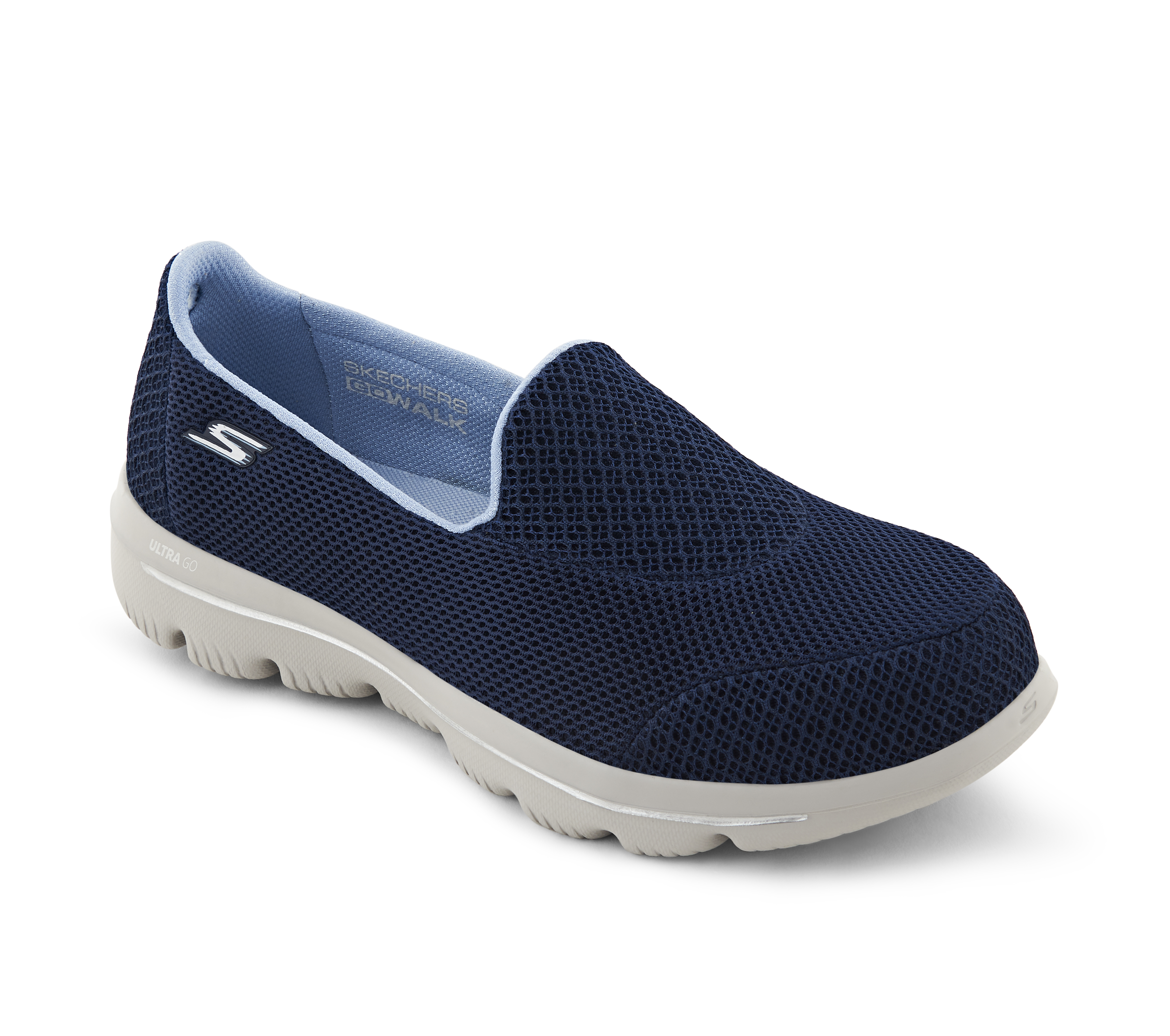 GO WALK EVOLUTION ULTRA-INTER, NAVY/GREY Footwear Lateral View