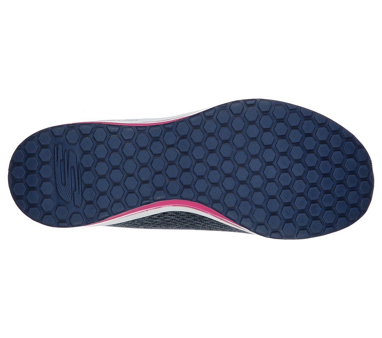 SKECH-AIR ELEMENT-CINEMA, NAVY/HOT PINK Footwear Bottom View