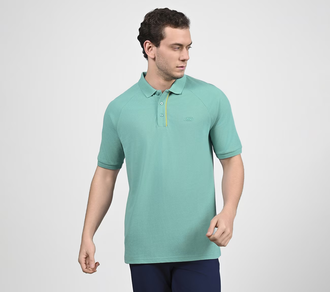 OASIS TIPPING POLO, TURQUISE Apparels Lateral View