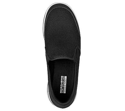 GO WALK 5 - BEELINE, BLACK/WHITE Footwear Top View