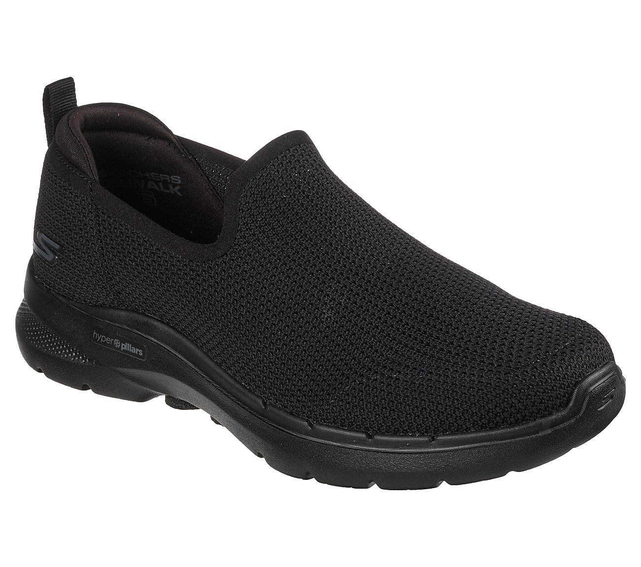 GO WALK 6 - FIRST CLASS, BBLACK Footwear Lateral View