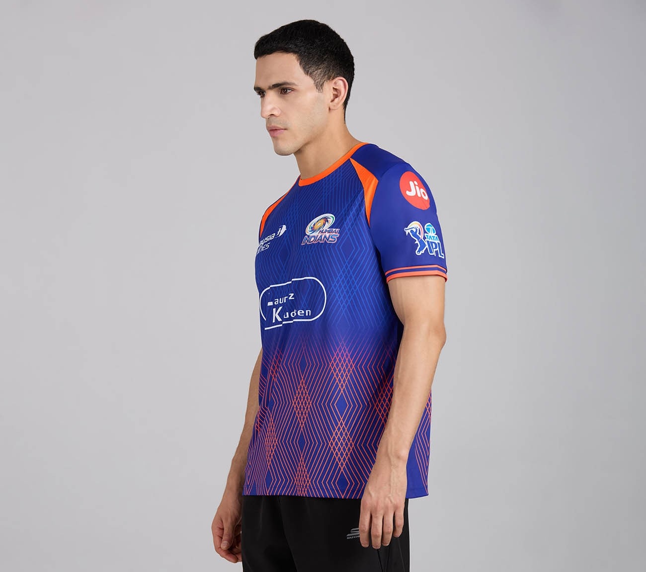 MUMBAI INDIANS IPL MEN'S TRAINING JERSEY 2026, ROYAL/NAVY/LIME